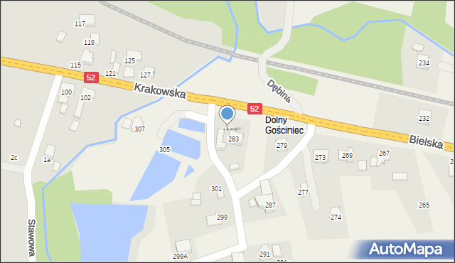 Bulowice, Bielska, 285, mapa Bulowice