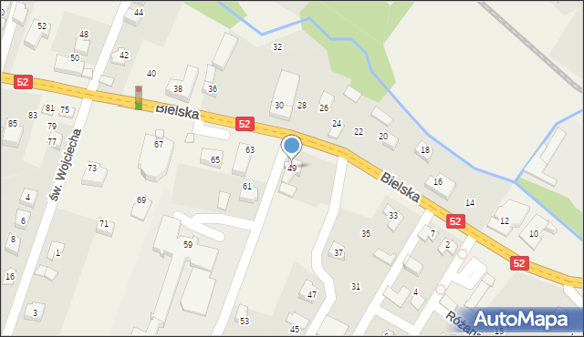 Bulowice, Bielska, 49, mapa Bulowice