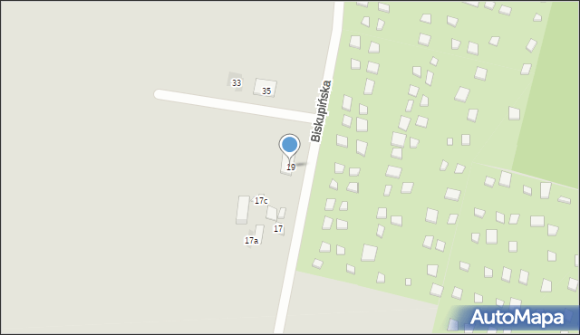 Bydgoszcz, Biskupińska, 19, mapa Bydgoszczy