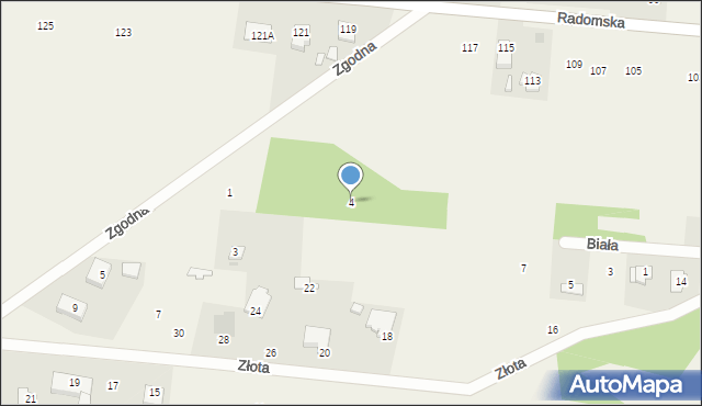 Cerekiew, Biała, 4, mapa Cerekiew