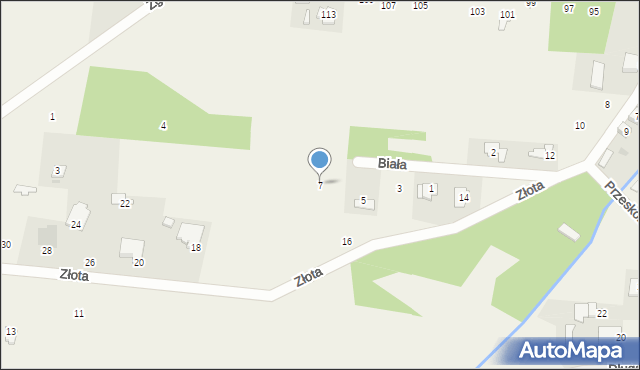 Cerekiew, Biała, 7, mapa Cerekiew