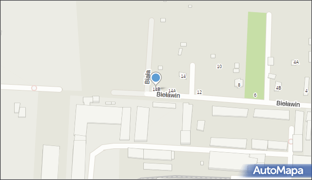Chełm, Bieławin, 14B, mapa Chełma