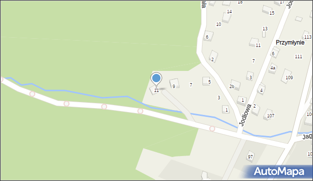 Chełmiec, Biała, 11, mapa Chełmiec