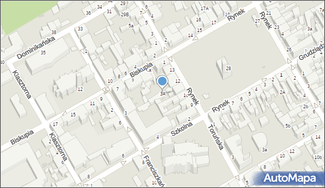 Chełmno, Biskupia, 3A, mapa Chełmno