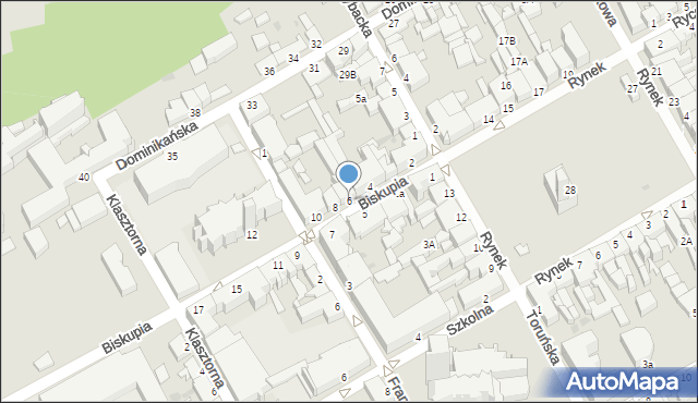 Chełmno, Biskupia, 6, mapa Chełmno