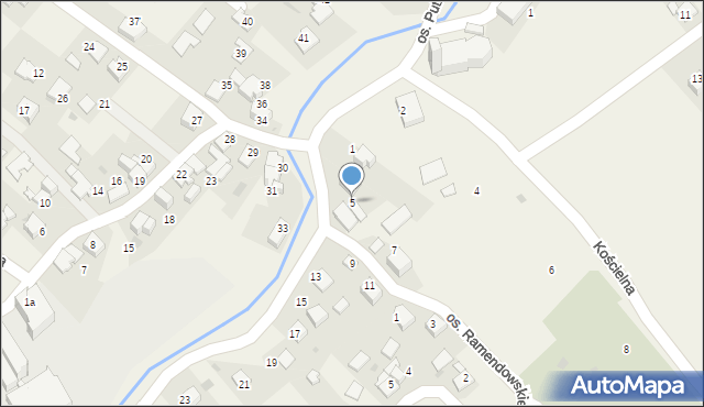 Chocznia, Biała Droga, 5, mapa Chocznia