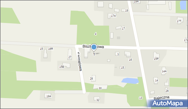 Chrzanów Mały, Biszkoptowa, 5, mapa Chrzanów Mały