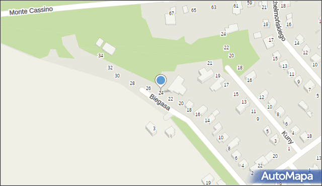 Ciechanów, Biegasa Bolesława, 24, mapa Ciechanów