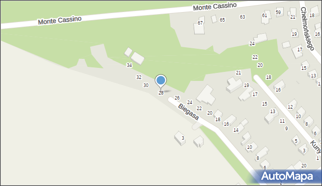 Ciechanów, Biegasa Bolesława, 28, mapa Ciechanów