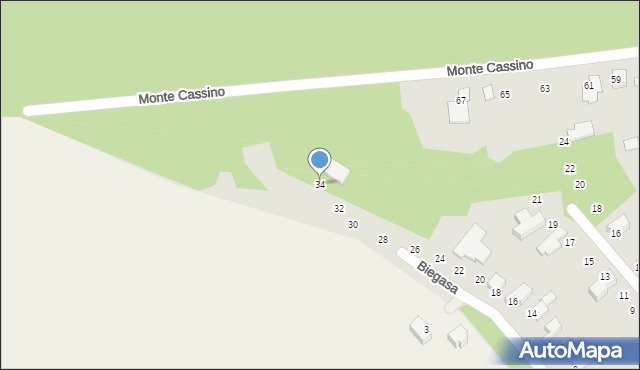 Ciechanów, Biegasa Bolesława, 34, mapa Ciechanów