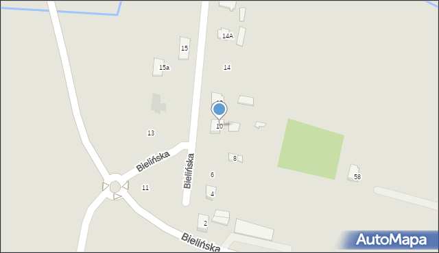 Ciechanów, Bielińska, 10, mapa Ciechanów