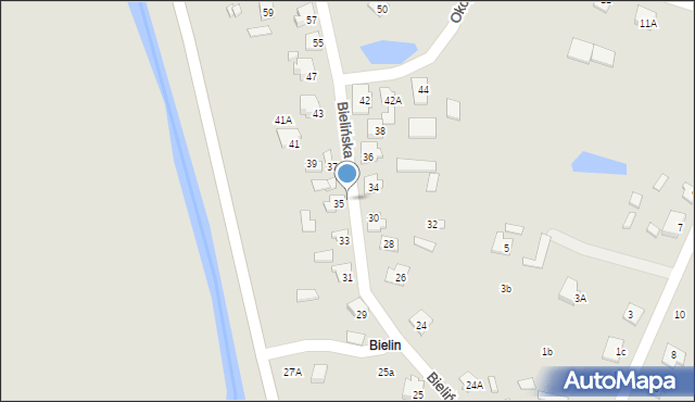 Ciechanów, Bielińska, 35A, mapa Ciechanów