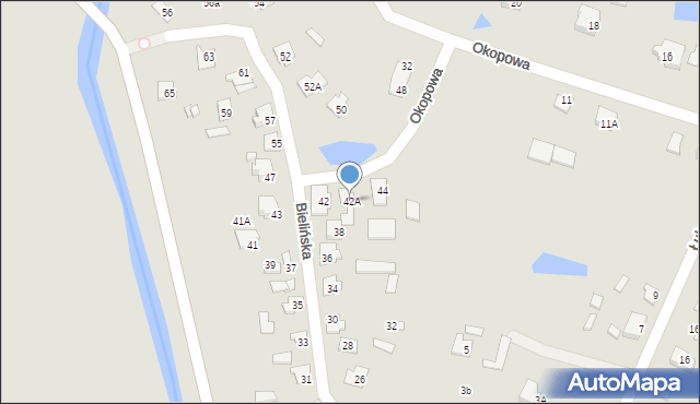 Ciechanów, Bielińska, 42A, mapa Ciechanów
