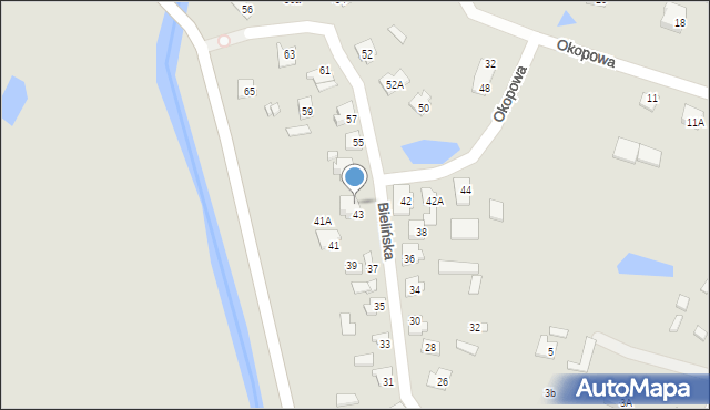 Ciechanów, Bielińska, 45, mapa Ciechanów