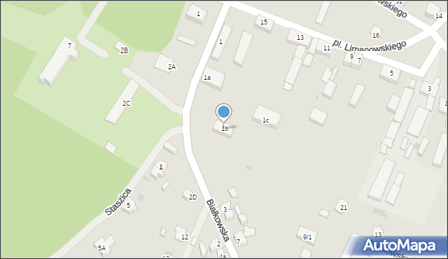 Cybinka, Białkowska, 1b, mapa Cybinka