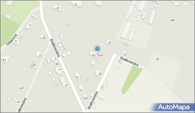 Cybinka, Białkowska, 9/2, mapa Cybinka