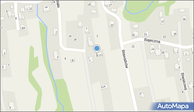 Czaniec, Biała, 9, mapa Czaniec