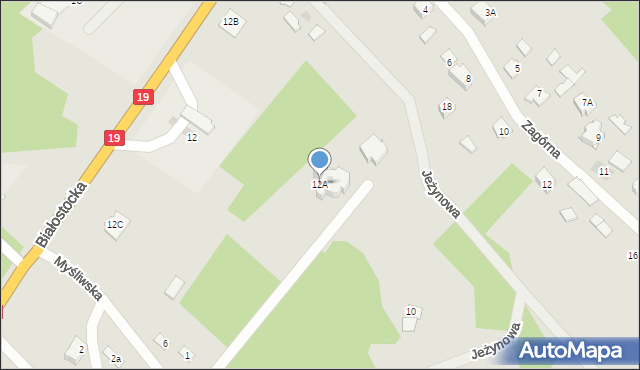 Czarna Białostocka, Białostocka, 12A, mapa Czarna Białostocka