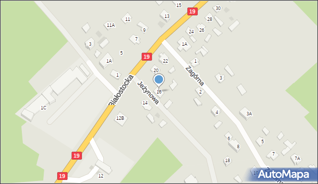 Czarna Białostocka, Białostocka, 16, mapa Czarna Białostocka