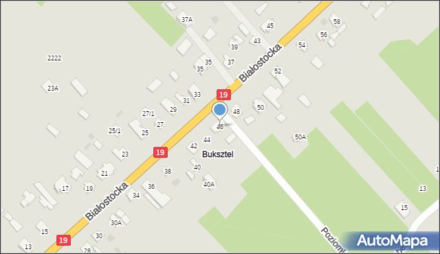 Czarna Białostocka, Białostocka, 46, mapa Czarna Białostocka