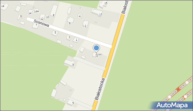 Czartajew, Białostocka, 11, mapa Czartajew