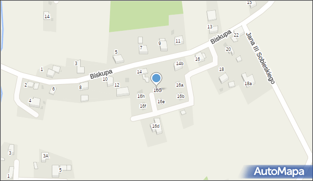 Czernica, Biskupa, 16G, mapa Czernica