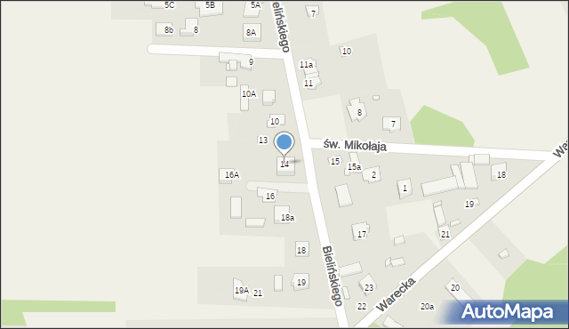 Czersk, Bielińskiego Franciszka, 14, mapa Czersk