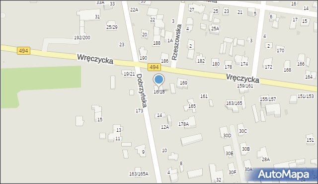 Częstochowa, Białostocka, 16/18, mapa Częstochowy