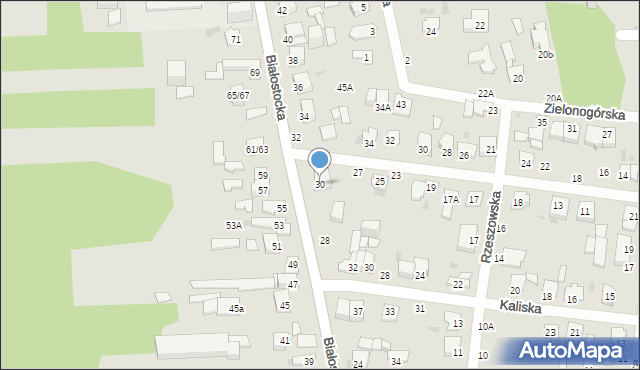 Częstochowa, Białostocka, 30, mapa Częstochowy