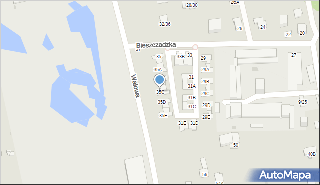 Częstochowa, Bieszczadzka, 35C, mapa Częstochowy