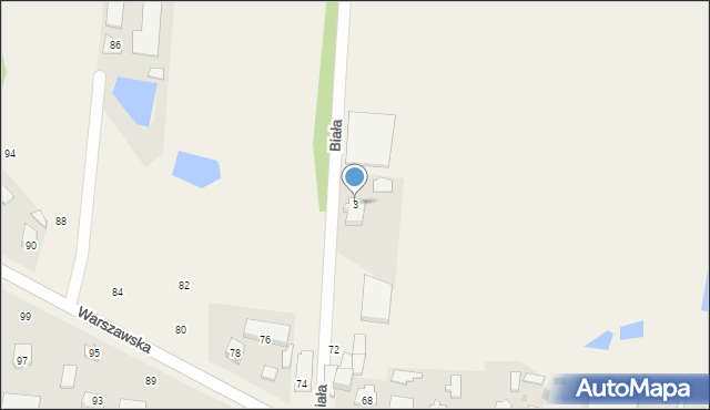 Czosnów, Biała, 3, mapa Czosnów