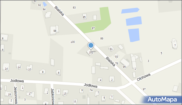 Czosnówka, Bialska, 102, mapa Czosnówka