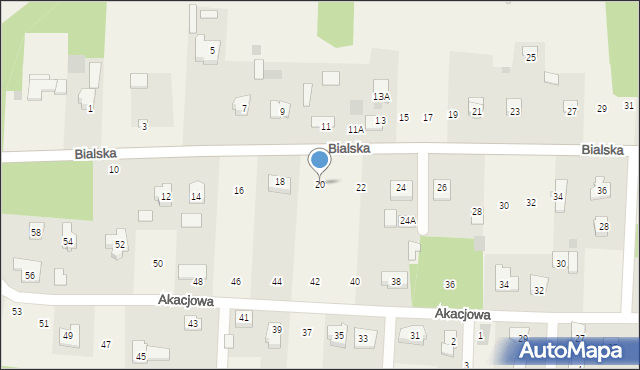 Czosnówka, Bialska, 20, mapa Czosnówka