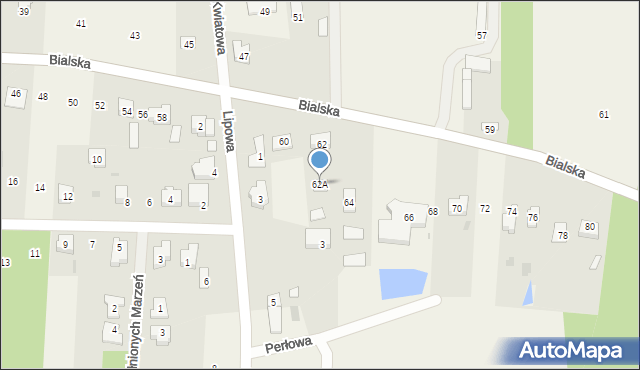 Czosnówka, Bialska, 62A, mapa Czosnówka