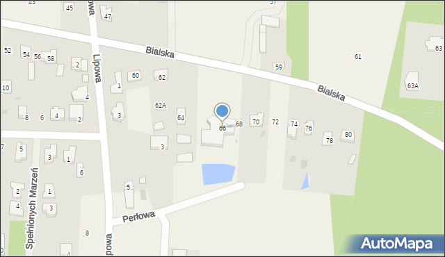 Czosnówka, Bialska, 66, mapa Czosnówka