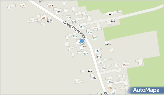 Dąbrowa Górnicza, Białej Przemszy, 116, mapa Dąbrowa Górnicza
