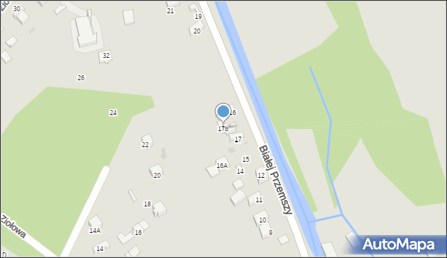 Dąbrowa Górnicza, Białej Przemszy, 17b, mapa Dąbrowa Górnicza