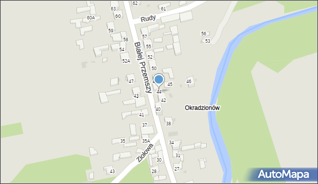 Dąbrowa Górnicza, Białej Przemszy, 44, mapa Dąbrowa Górnicza