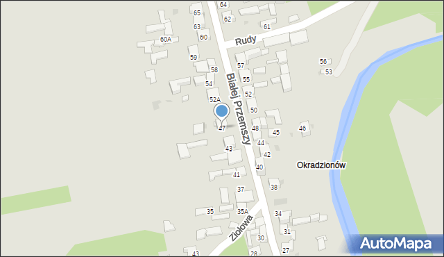 Dąbrowa Górnicza, Białej Przemszy, 47, mapa Dąbrowa Górnicza