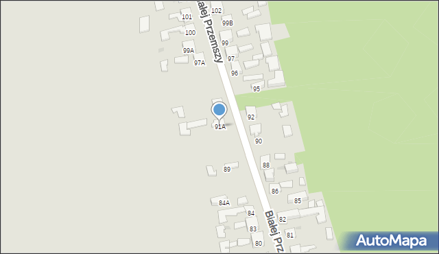 Dąbrowa Górnicza, Białej Przemszy, 91A, mapa Dąbrowa Górnicza