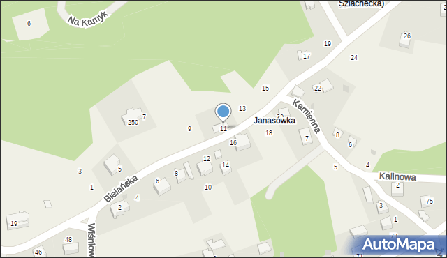 Dąbrowa Szlachecka, Bielańska, 11, mapa Dąbrowa Szlachecka