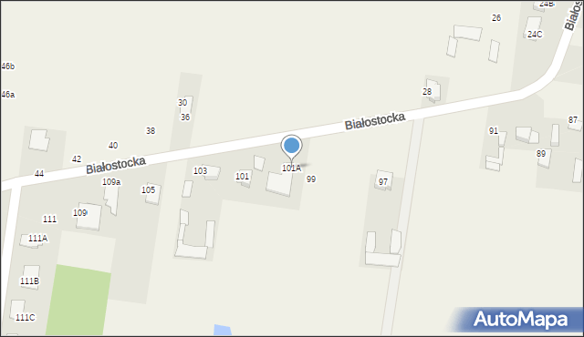 Dobrzyniewo Duże, Białostocka, 101A, mapa Dobrzyniewo Duże