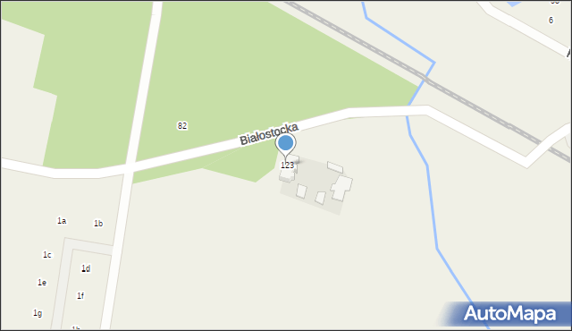 Dobrzyniewo Duże, Białostocka, 123, mapa Dobrzyniewo Duże