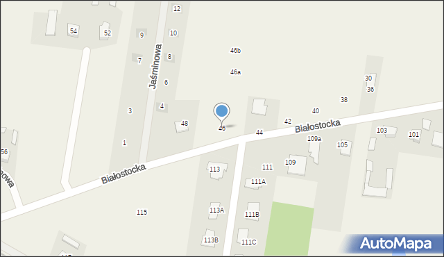 Dobrzyniewo Duże, Białostocka, 46, mapa Dobrzyniewo Duże