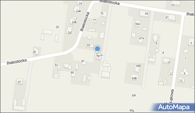 Dobrzyniewo Duże, Białostocka, 79, mapa Dobrzyniewo Duże