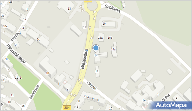 Dzierżoniów, Bielawska, 14, mapa Dzierżoniów