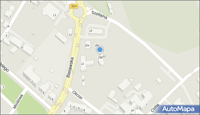 Dzierżoniów, Bielawska, 14a, mapa Dzierżoniów