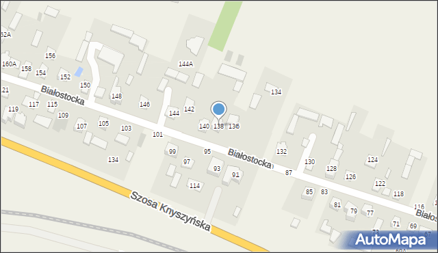 Fasty, Białostocka, 138, mapa Fasty