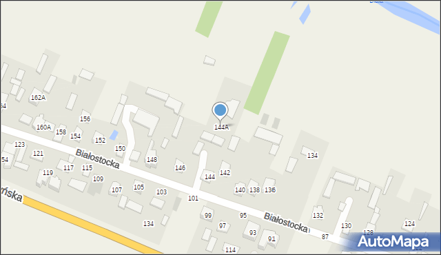 Fasty, Białostocka, 144A, mapa Fasty