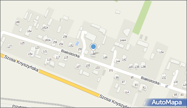 Fasty, Białostocka, 148, mapa Fasty